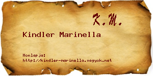 Kindler Marinella névjegykártya